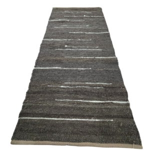Villane vaip tume, valge triibuga 70 x 148cm