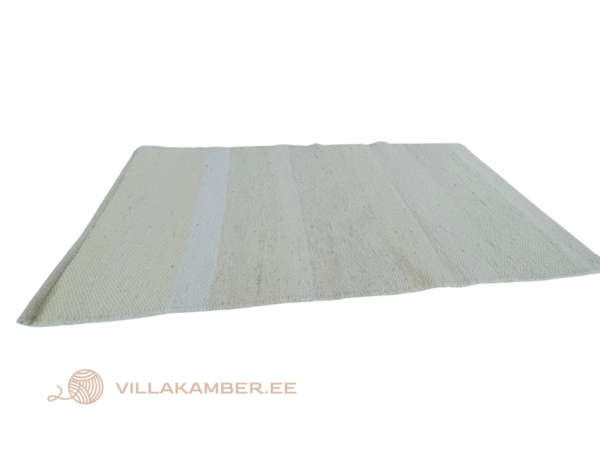 Villan vaip valge, kollaka triibuga 70 x 170cm - Image 2