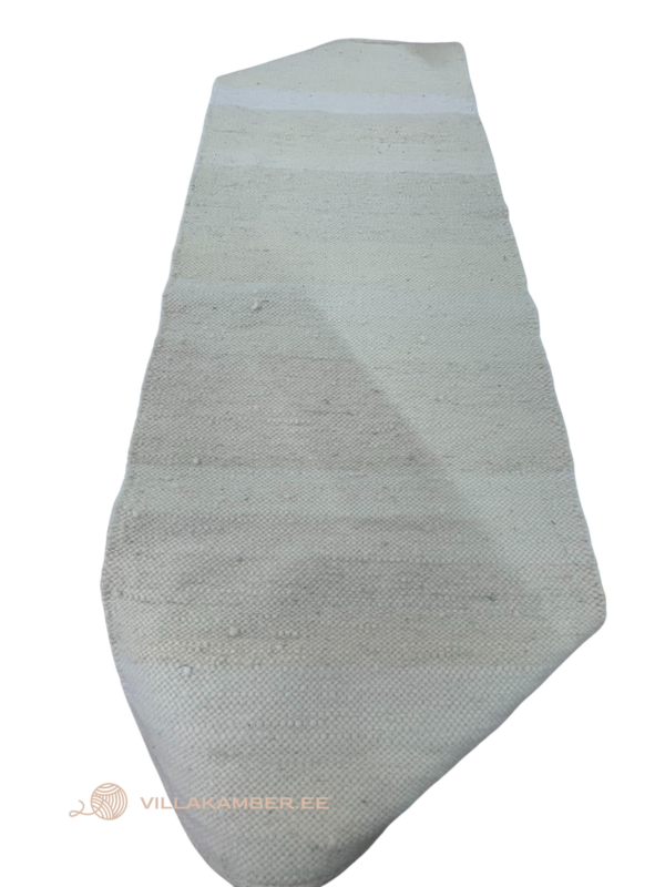 Villan vaip valge, kollaka triibuga 70 x 170cm - Image 3